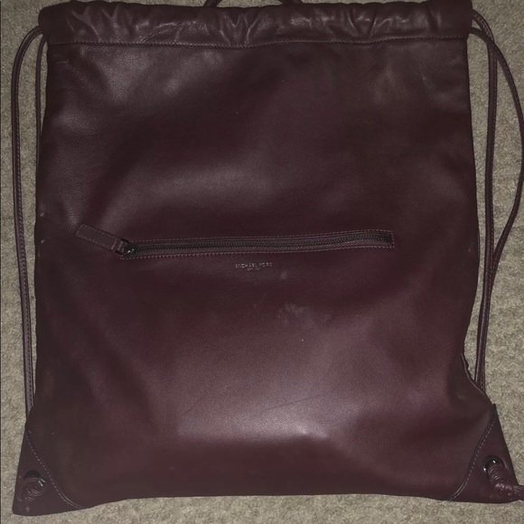 Maroon MK drawstring backpack unisex main image 3